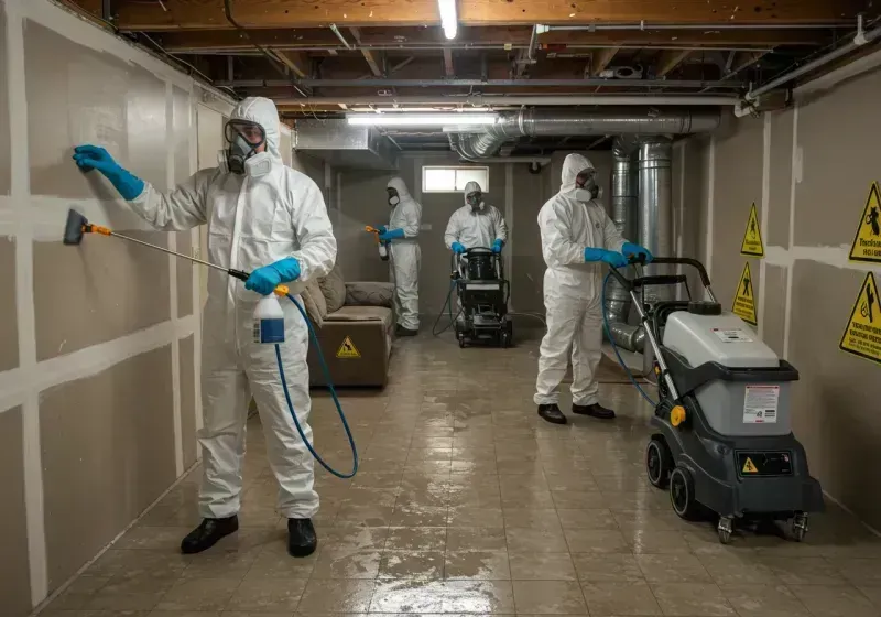 Basement Moisture Removal and Structural Drying process in Wyoming, DE